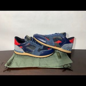 Valentino Denim Camo Rock Runner Sz 11-12 (44)